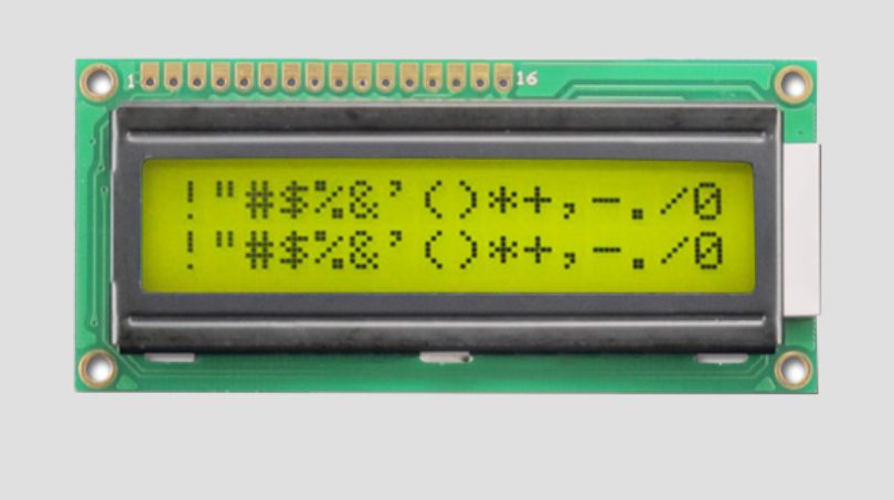 3.0V Monochrome LCD Display Screen with 16 Character 2 Line and HTN Positive Transflective Technology