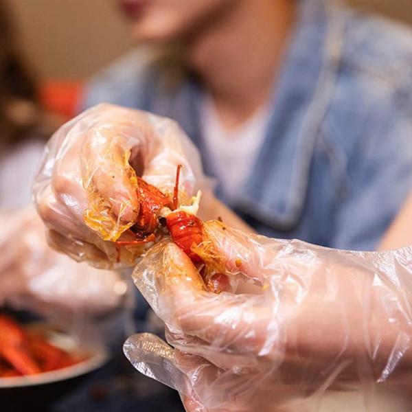 Disposable Clear Polythene PE Gloves Plastic For Kitchen Cooking Cleaning Safety Food Handling