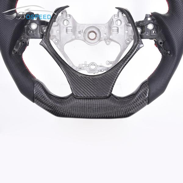 Customized Toyota Carbon Fiber Steering Wheel Stripe Leather Sports Alcantara