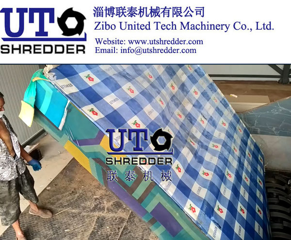United Tech hot sale waste bed shredder/ double shaft shredder, waste furniture shredder, furniture crusher, wood crushe
