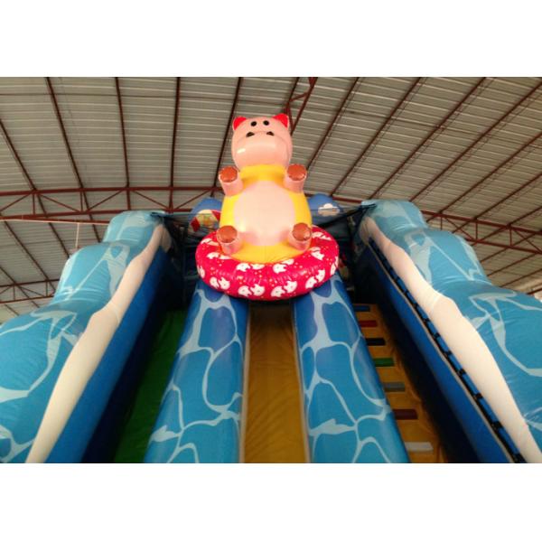 Amusement Park Custom Made Inflatables Slide High Slide Colorful 6 X 9 X 6m