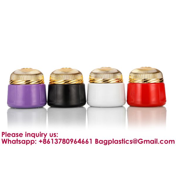 Refillable Glass Cream Jar With Metal Lid, Travel Skincare Container For Lotion And Gloss Storage, Compact Cosmetic Bottle For Middle East Dubai Use GLASS BOTTLE MINI BOTTLE COSMETIC LOTION BOTTLE