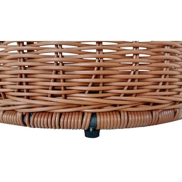 Metal Frame Poly Round Rattan Oval Shape Dog Cat Medium Size Animal House