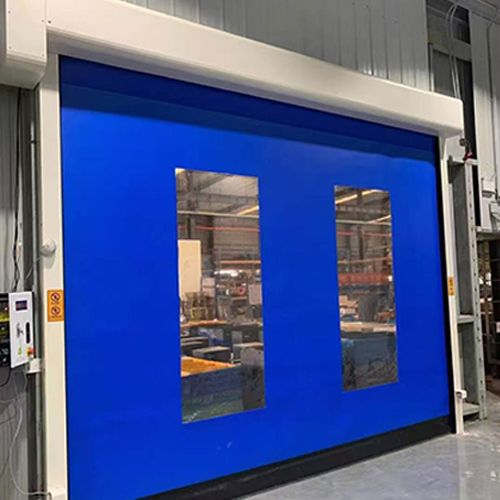 Fast & Precise Movement High Speed Zipper Door With IP54 Control Box For Temperature-Controlled Room