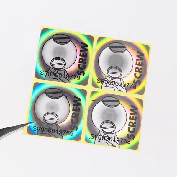 Glossy Finish Anti Counterfeiting Label With Permanent Waterproof Adhesive