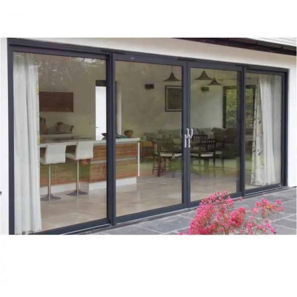 Customized Interior Aluminum Sliding Door Waterproof Double Tempered Glass Door