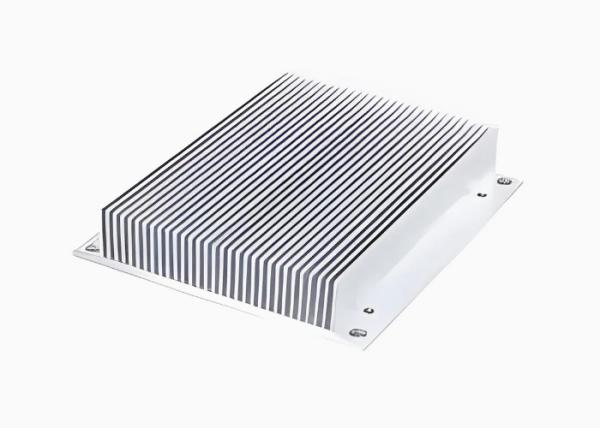 OEM Silvery Anodized Aluminum High Power Heat Sink Extrusion Profiles With CNC Machining