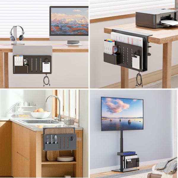 Металлический держатель с креплением на рабочем столе для организации шнура под рабочим столом