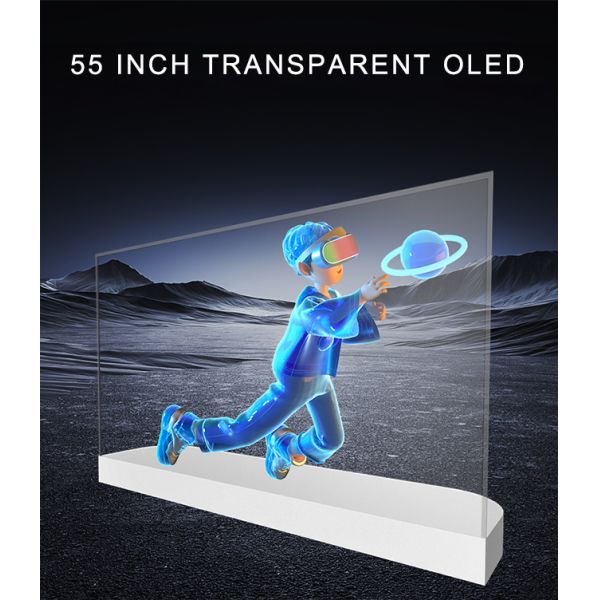 New Style 55 inch TouchScreen Transparent OLED Display Showcase