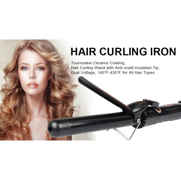 Tourmaline Ceramic Hair Curler , 25mm Barrel Hair Styler Curling Wand