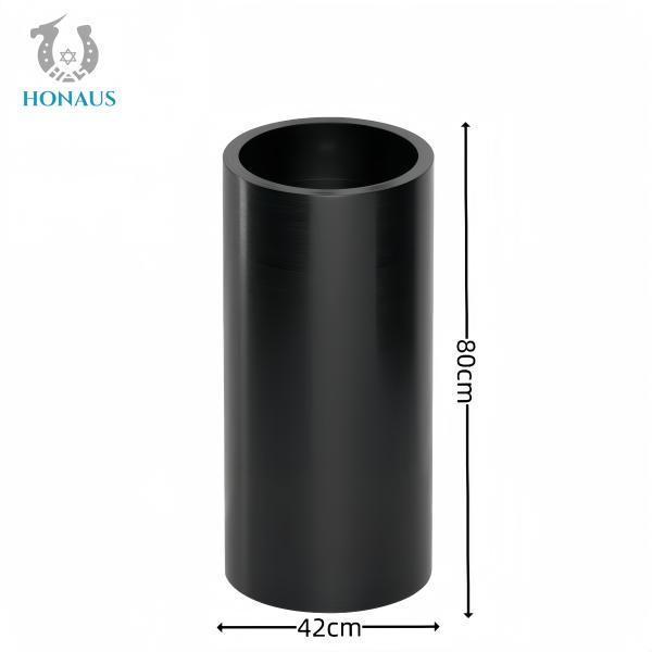 One Piece Bathroom Full Pedestal Wash Basin Stainless Steel Black Modern Design