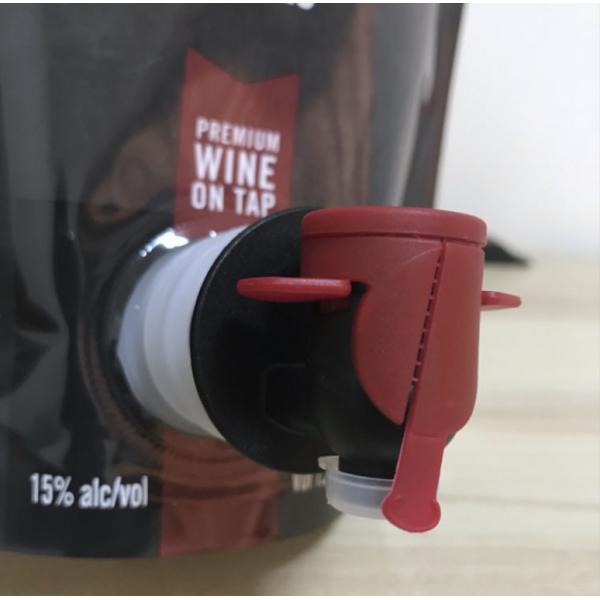 1.5L 2L 3L 5L 10L Aluminum Coated Butterfly Valve BIB Red Wine Bag BiB Bag With Vitop Olive Oil Stand Up Bag With Valve