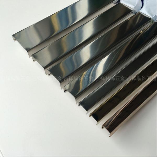 stainless steel metal floor strip trim edges brushed finish tile trim