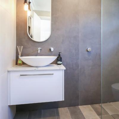 Mini Wooden White Plain Melamine Bathroom Vanity Units Cabinets Wall Mounted Set Marble