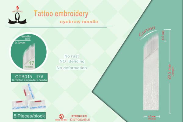 Estabilidade excelente das agulhas brancas de Microblading da lâmina da curva #14 17