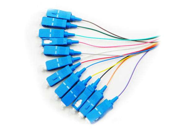 Single Mode 10G Patch Cord , 900UM Wave Length SC UPC Patch Cord 12 Colors