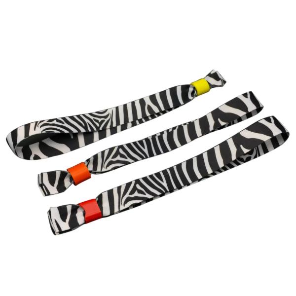 Custom Size Event Festival Party RFID Satin Fabric Wristbands with Logo Printing