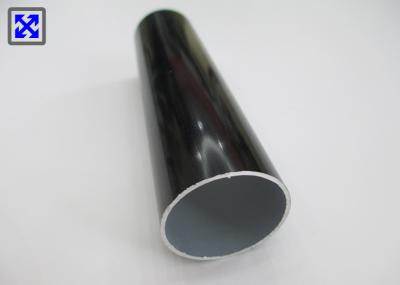 Dia 80mm Aluminum Tube Profiles Thickness 1.2mm Black Power Coating Anti Corrosion