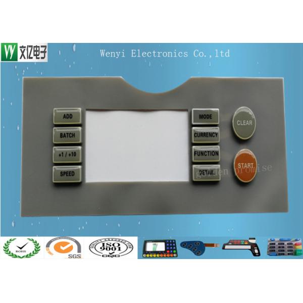 45 Degree Silicone Rubber Keypad , Tactile Keypad Epoxy Treatment Good Touch Feeling