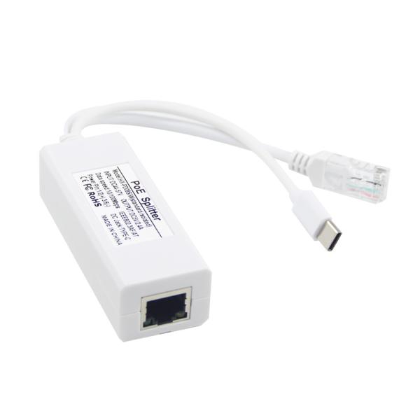 48V to 12V POE スプリッター IEEE802.3af、RJ45 および DC ケーブル付き