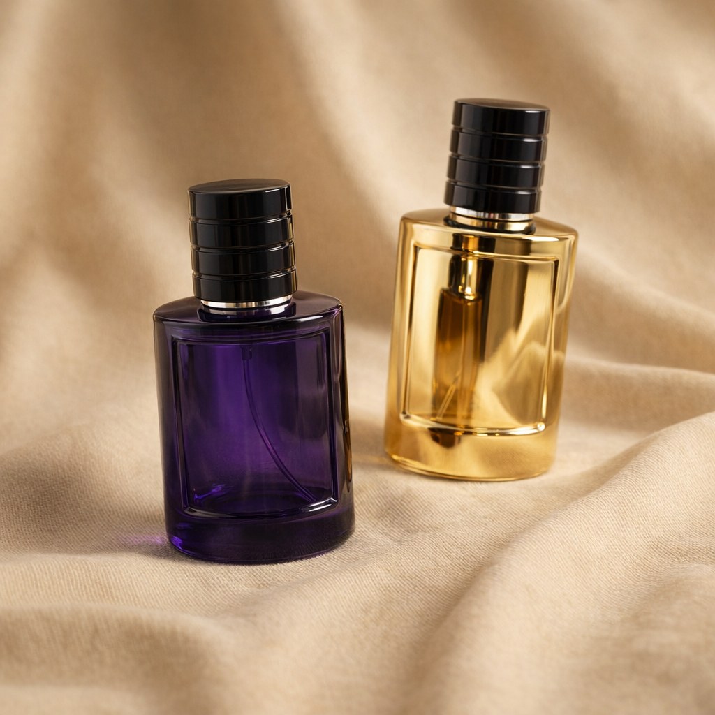 60ml Glass Perfume Bottles Empty Cylinder Spray Magnetic Cap Crimp Neck