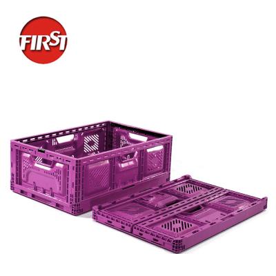Vegetables Plastic Basket Crate Foldable Milk Crates with Internal Size 570*370*210mm