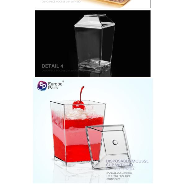 Europe pack bpa free food plastic Eco-Friendly disposable cake containers