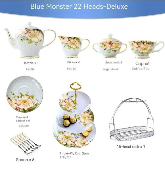 Sunmatte Lifestyle Gifts Exquisite Bone China Tea & Coffee Cup Set Blue/Pink for multiple occasions