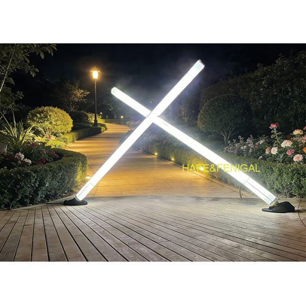 Inflatable Pixel LED Tube Light Suspended Or Ground Supported For Live Performances