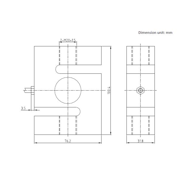 SAL600A 100-5000kg S type load cell alloy steel and stainless steel optional