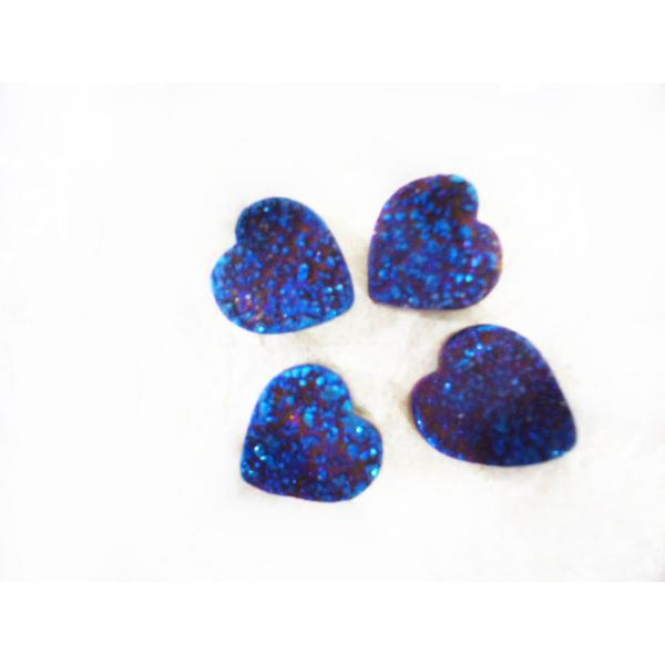 Customized Blue Heart Shape Druzy Agate Jewelry Stone For Charm Pendants