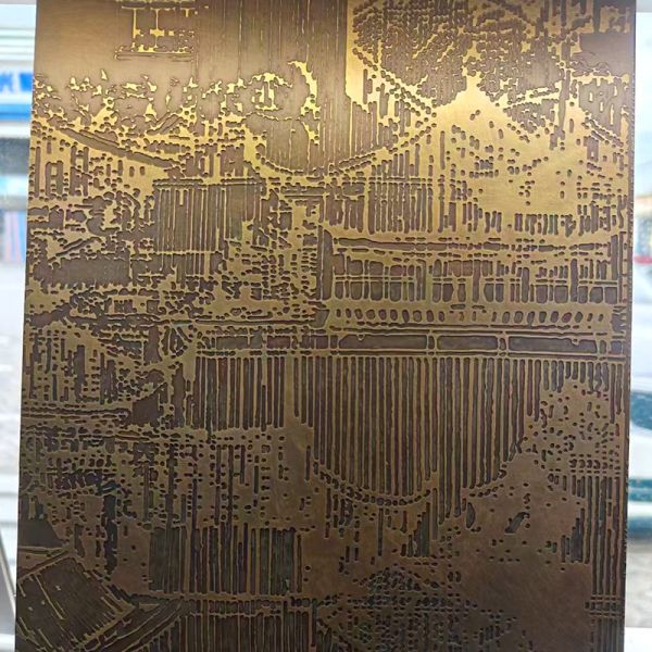 Placas delgadas de acero inoxidable grabado, ligeras para cubiertas traseras de dispositivos electrónicos