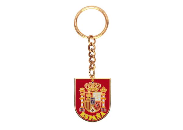 High Quality Iron or Brass or Copper Metal Stamping Promotional Keychain with Soft Enamel