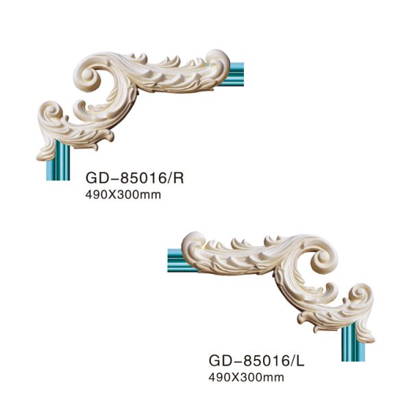 GD-85016 Safety Pu Foam Flat Flame Resistance Residential Corner Mouldings For Home Decor