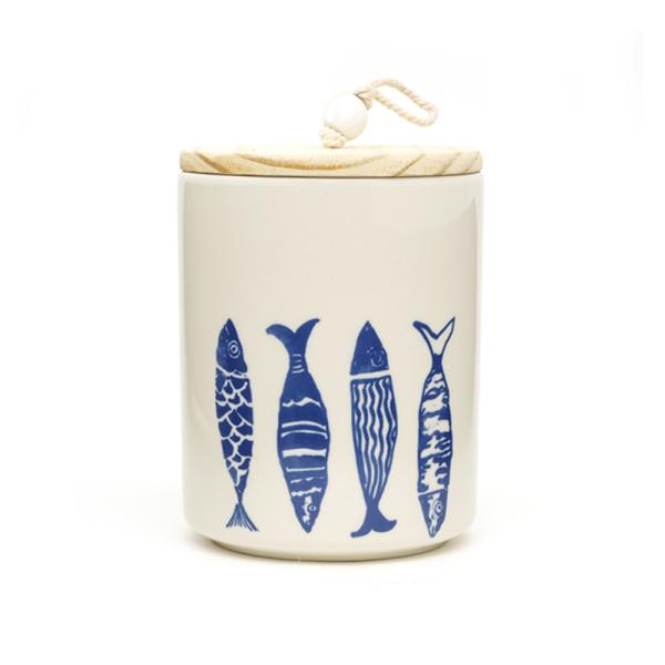 Геометрический океан Синий керамический контейнер настраивает чай кофе сахар хранилище банка для кухни с крышкой и кремниевым ри
