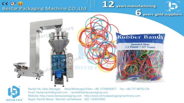 Automatic packing machine making PE gusset bag with 14 heads weigher BSTV-450AZ
