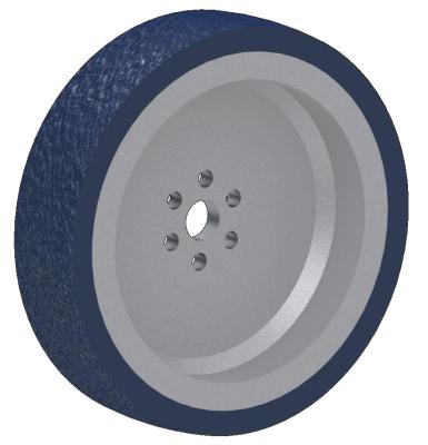 Rubber AGV Polyurethane Industrial Wheels Load Capacity 300kg