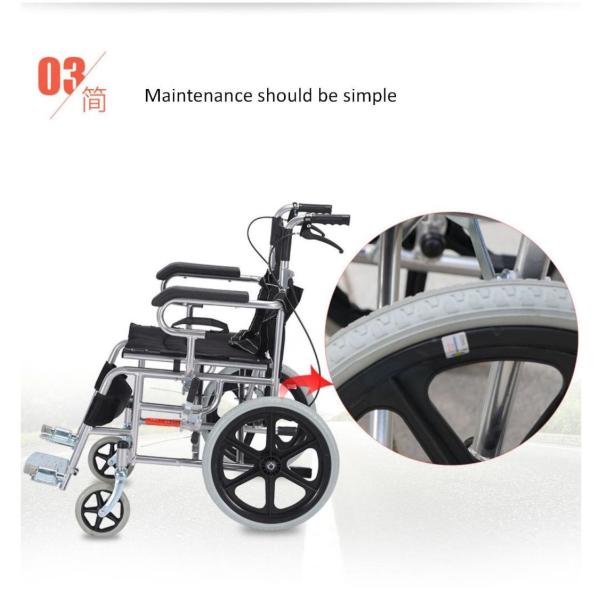 Breathable Fabric Cushion Tianjin Producer Chrome Frame Folding Steel Manual Wheelchair