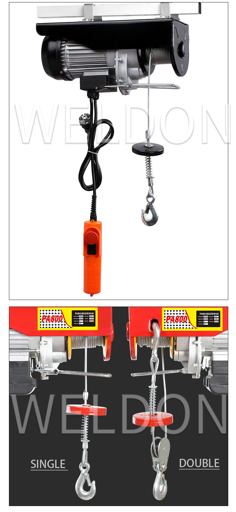 PA300 Electric Lifting Hoist Household Small Electric Hoist Winch Low Noise