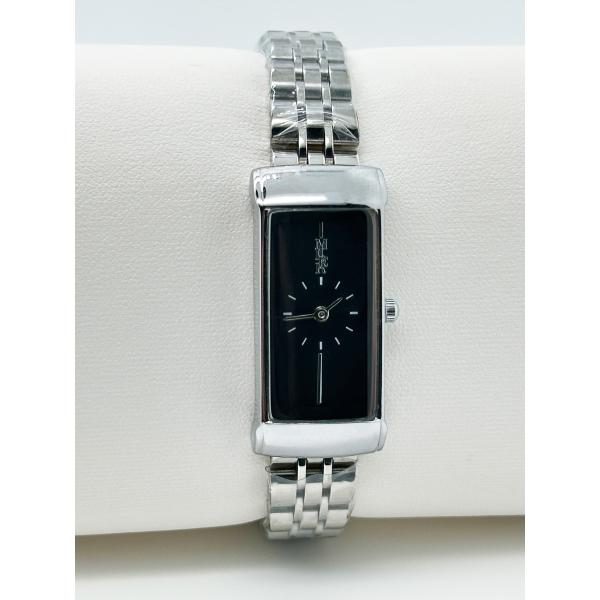 Черный циферблат Девушки стильные наручные часы с ремнем из нержавеющей стали