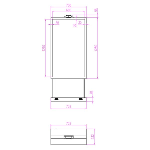 55 Inch Vertical Stand-Alone Transparent OLED Display for Retail Stores, Elevator Wayfinding & Indoor Digital Signage