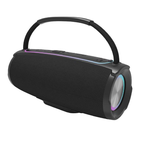 Dual 10W Bluetooth 5.3 Speaker 2600mAh Handle Design RGB Light & 4-Mode Playback AUX TF FM USB Flash Drive