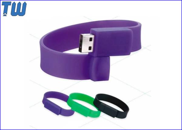 Eco Friendly Silicon Personalized Bracelet 2GB USB Memory Stick Drive