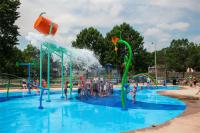 Customized Fiberglass Water Park Pouring Bucket And Galvanized Steel Water Curtain