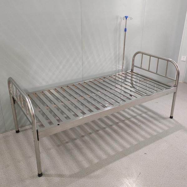 Flat Stainless Steel Hospital Bed For Patient Observation Emergency And Transitional Care