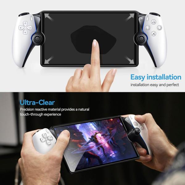 Bubble-Free Tempered Glass Screen Protector For PlayStation 5 Portal Handheld, Ultra HD