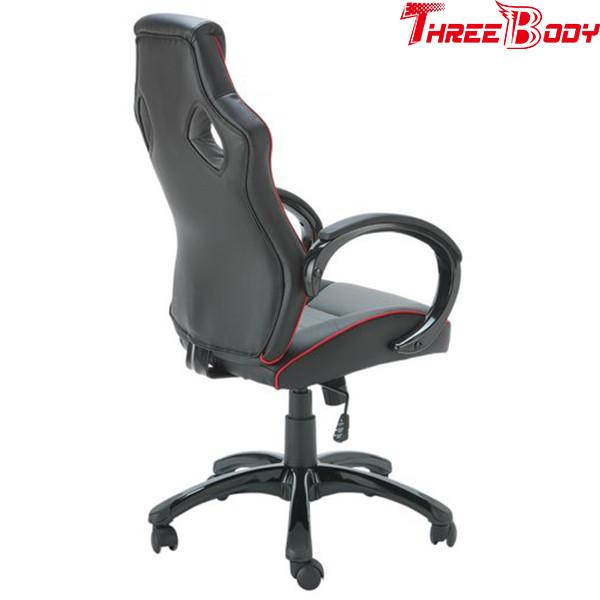 Black And Gray Executive Racing Office Chair Human - Oriented Ergonomic Designed