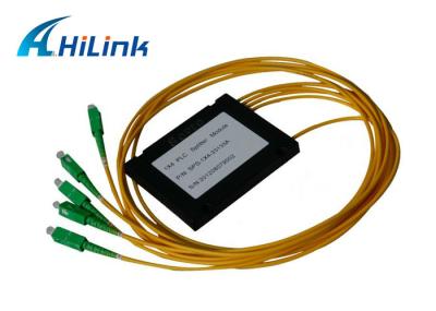 Os mini ABS ENCAIXOTAM o divisor ótico do PLC, módulo do divisor do PLC 1x4 com o conector do SC/APC