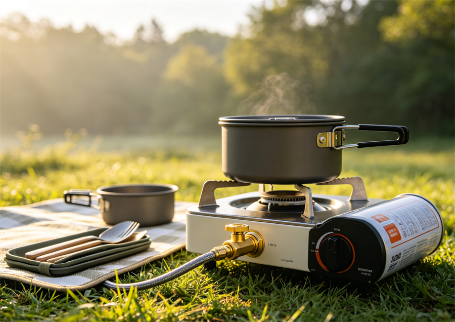 Butane Gas Stove Valve, Precision Gas Flow Regulator Valve, Leak-Proof Gas Shutoff Valve For Outdoor Camping And Household Portable Butane Stove Daily Cooking Usage