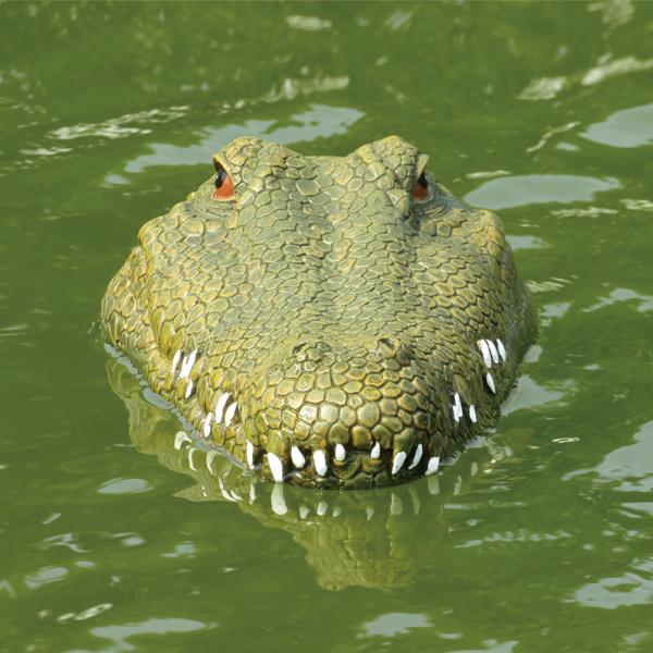 2.4ghz Controle remoto RC Simulação de barco RC Crocodilo cabeça Cor do exército